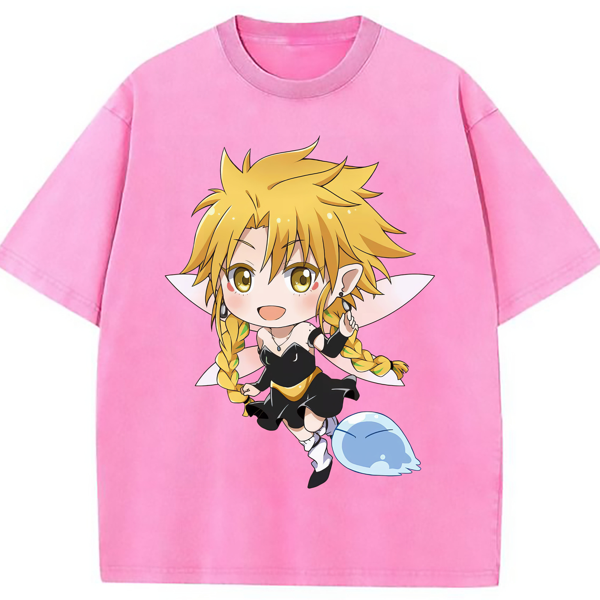 （画像用） 転スラ Regarding Reincarnated to Slime 綿100% ヴィンテージ風 半袖Tシャツ（フロントプリント）